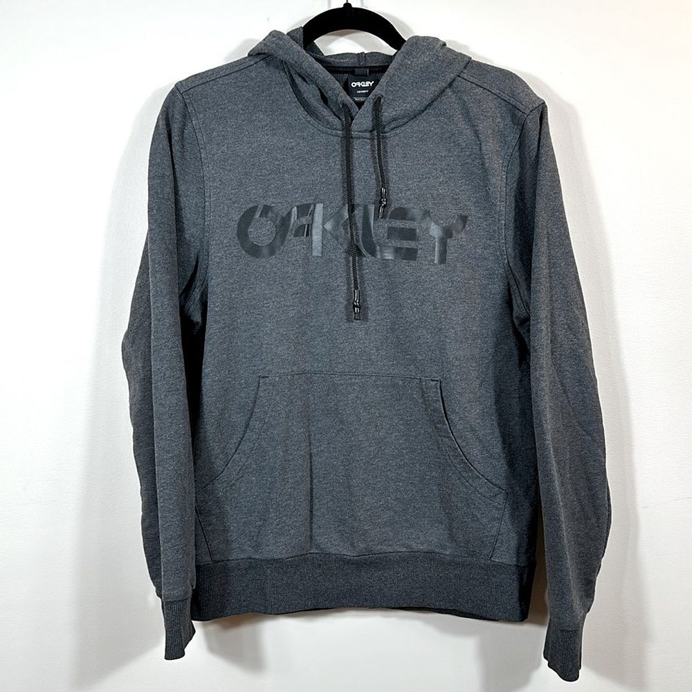 Oakley Gray Front Pouch Sweatshirt Hoodie Men’s Custom Fit Size Medium